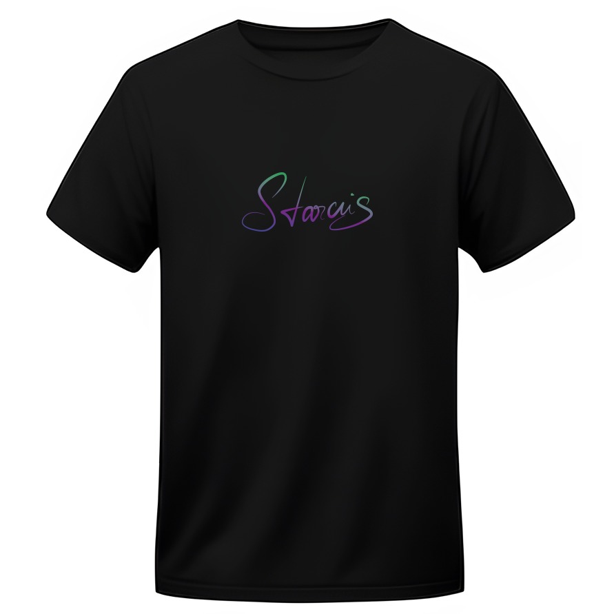 Polo Unisex Negro “Mi estrella es ella” Estampado Color – Starcris - Imagen 2